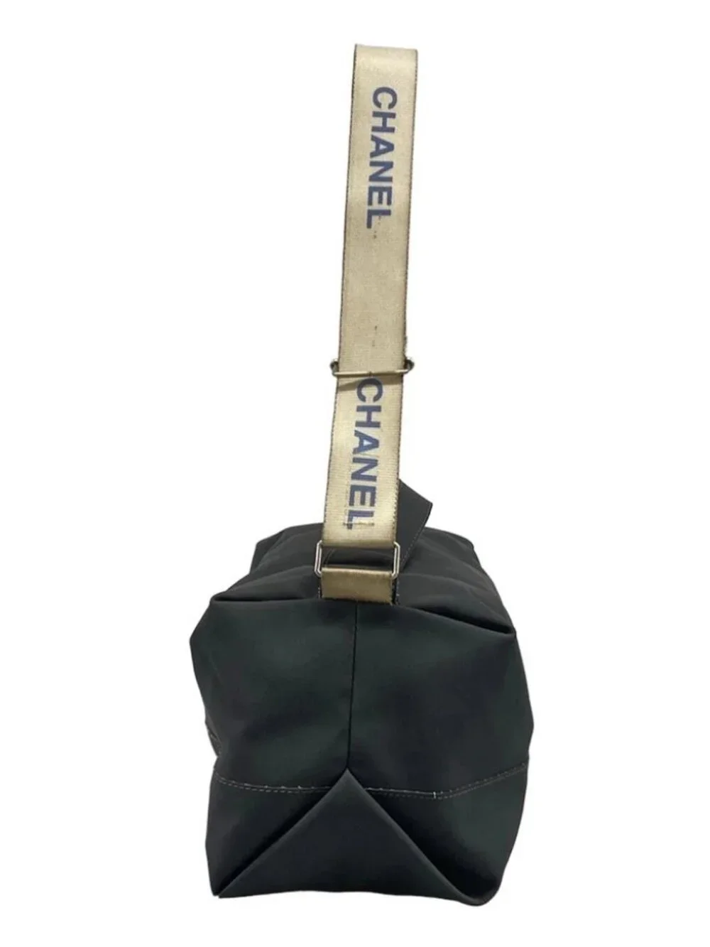 CHANEL Dark Gray Chemical Fiber Shoulder Bag